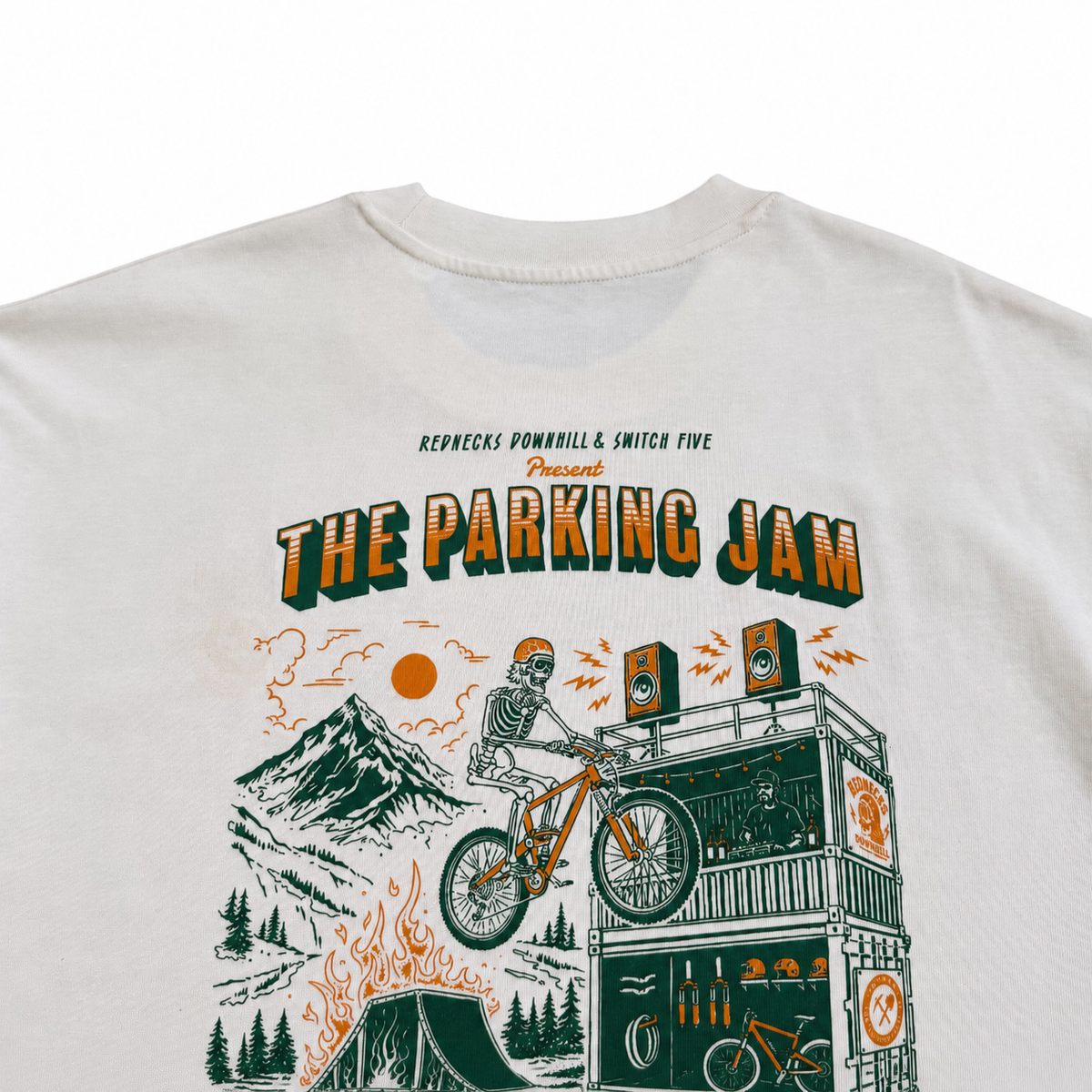 Rednecks Downhill - The Parking Jam T-shirt (Cream)