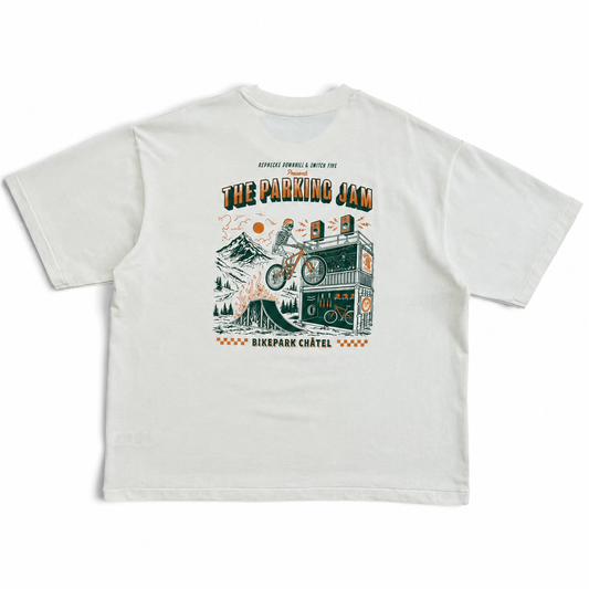 Rednecks Downhill - The Parking Jam T-shirt (Cream)