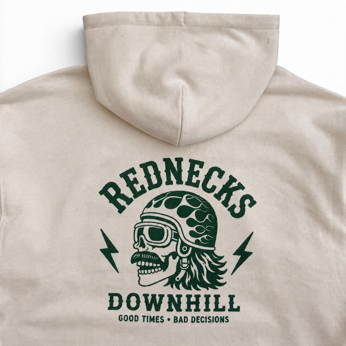 Rednecks Downhill - Logo Hoodie (Natural Raw)