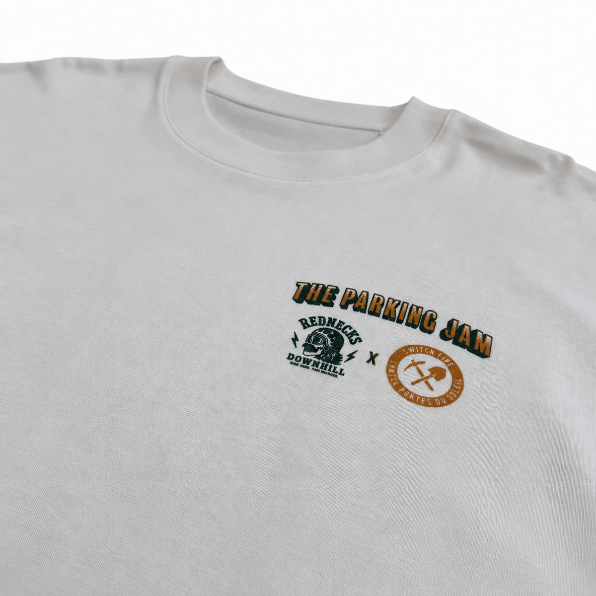 Rednecks Downhill - The Parking Jam T-shirt (Cream)