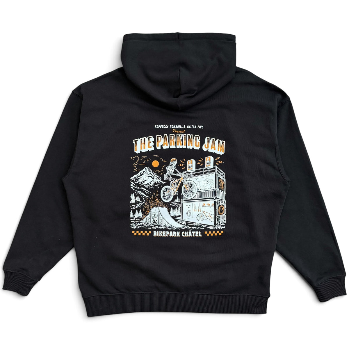 Rednecks Downhill - The Parking Jam Hoodie (Black)