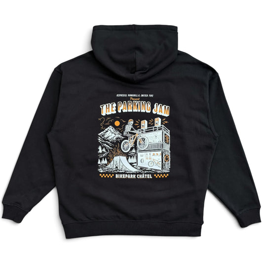 Rednecks Downhill - The Parking Jam Hoodie (Black)