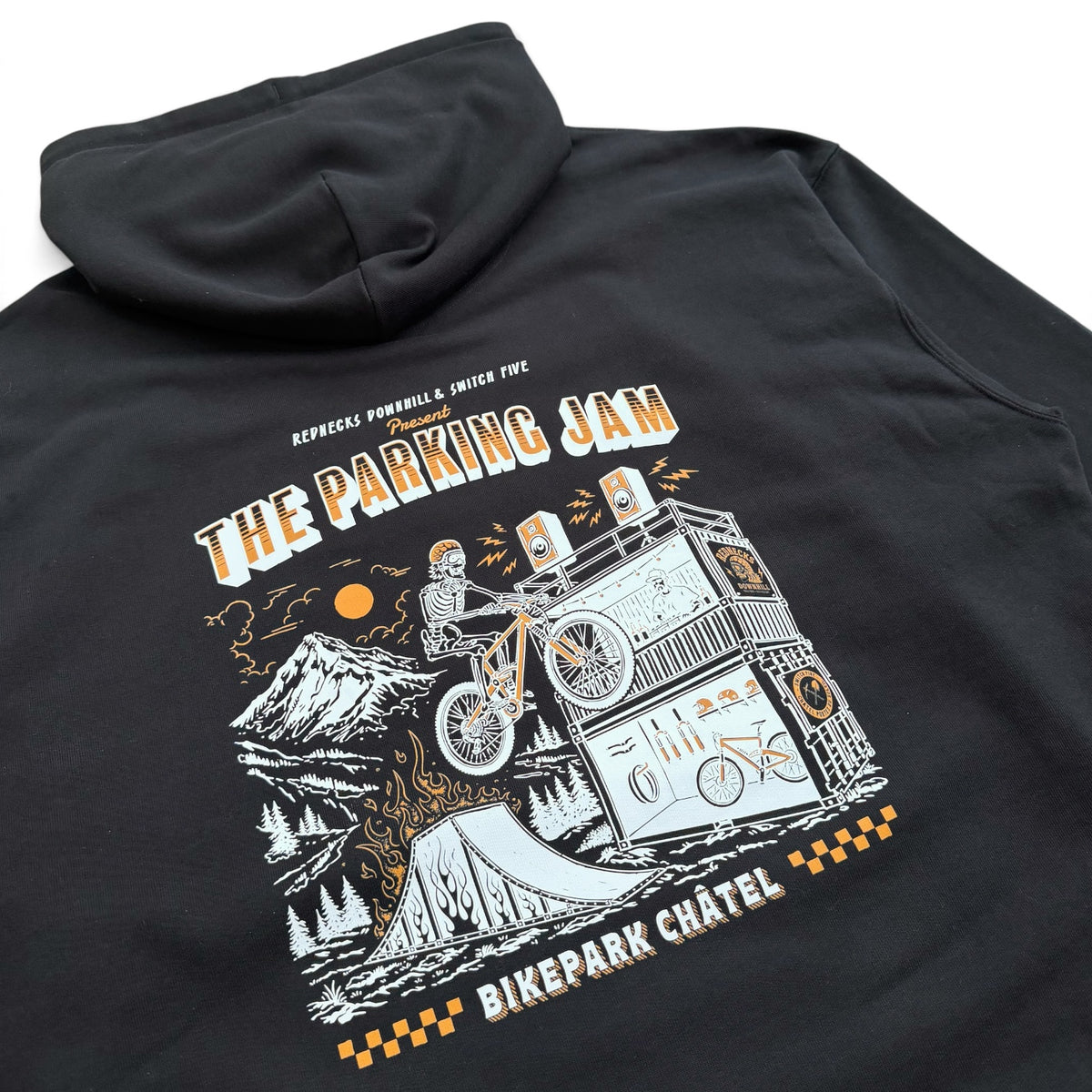 Rednecks Downhill - The Parking Jam Hoodie (Black)