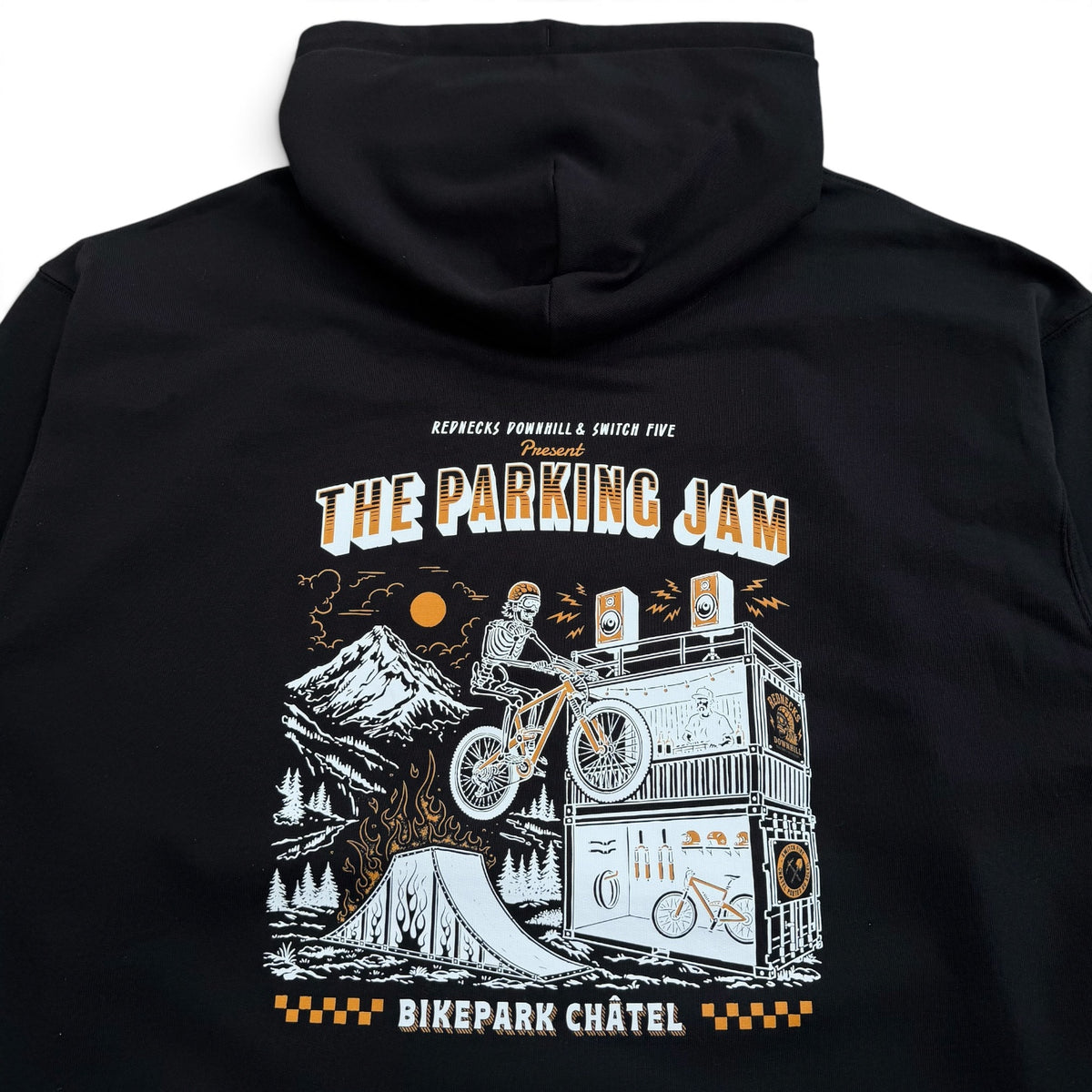 Rednecks Downhill - The Parking Jam Hoodie (Black)