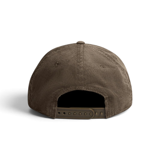 Rednecks Downhill - Logo Five Panel Cord Rope Cap (Brown)